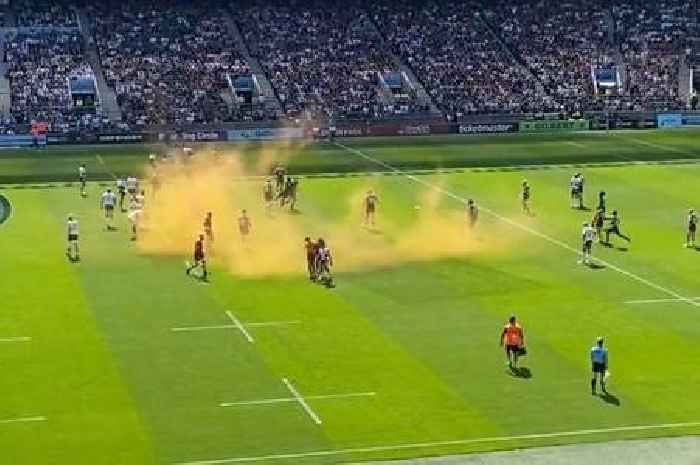 Premiership Rugby final stopped as Just Stop Oil protesters invade pitch mid-game