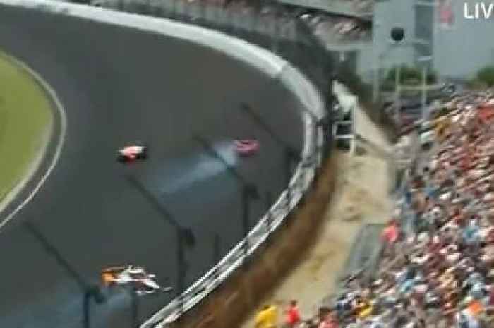 Indy 500 carnage as car flips with wheel flying over fence before two more crashes