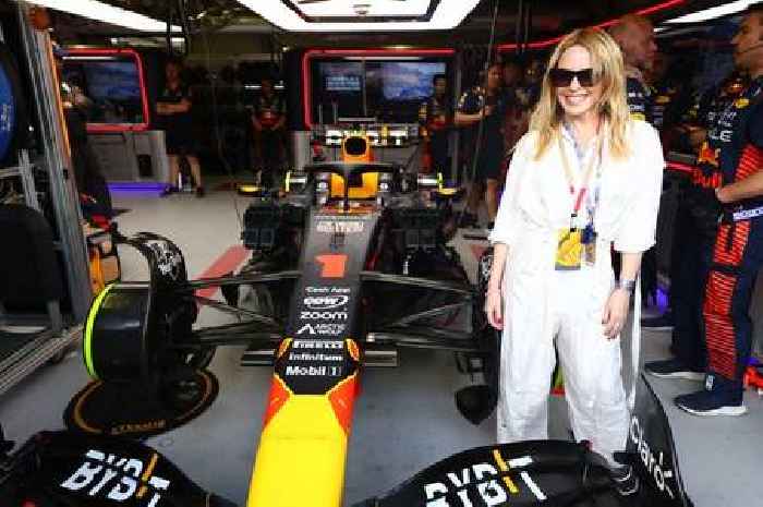 Kylie Minogue forced to borrow someone else's shoes on Monaco GP grid walk