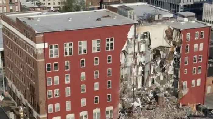 First responders search for survivors after building collapses in Iowa