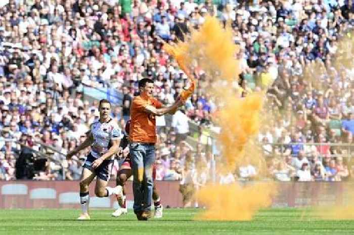 Essex Just Stop Oil protester threw paint on Twickenham rugby pitch during final