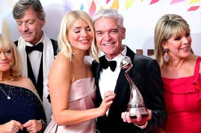 Phillip Schofield and Holly Willoughby pictured with younger ITV worker at NTAs and This Morning event