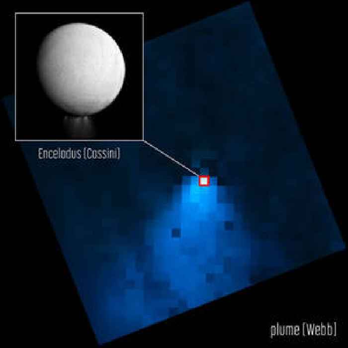 Webb maps surprisingly large plume jetting from Saturn’s moon Enceladus