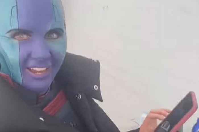Scots actress Karen Gillan 'busted' listening to bagpipes on Guardians of the Galaxy set