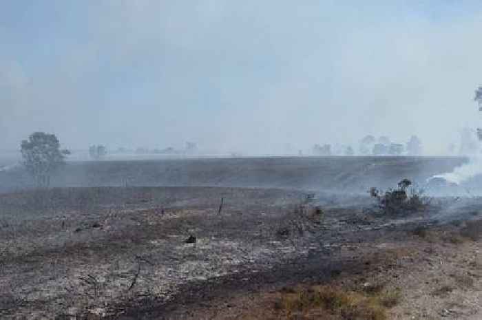 Eerie video of Ash Ranges wildfire shows beauty spot looking like scene from war movie