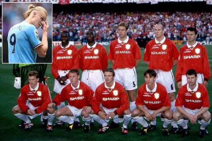 Dwight Yorke has controversial opinion on how Erling Haaland would be used in Man Utd's Treble team