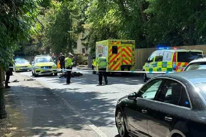 Live traffic updates after Weybridge road closed following motorbike crash