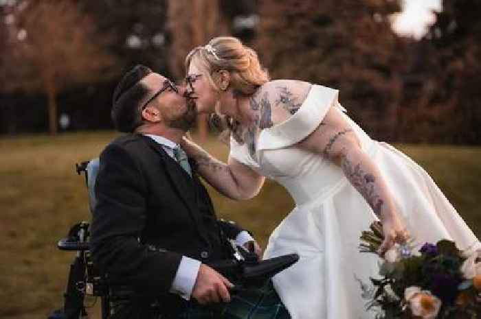 Groom spent year in physiotherapy so he could stand with bride for first dance