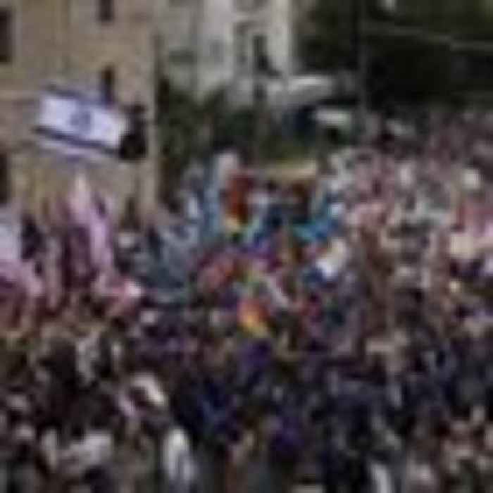Thousands march in Jerusalem Pride parade 'in struggle for LGBTQ rights and democracy'