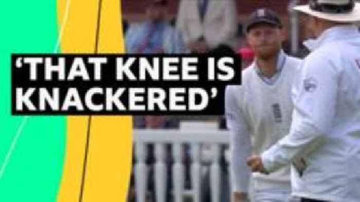 Injury scare? Stokes winces after taking catch