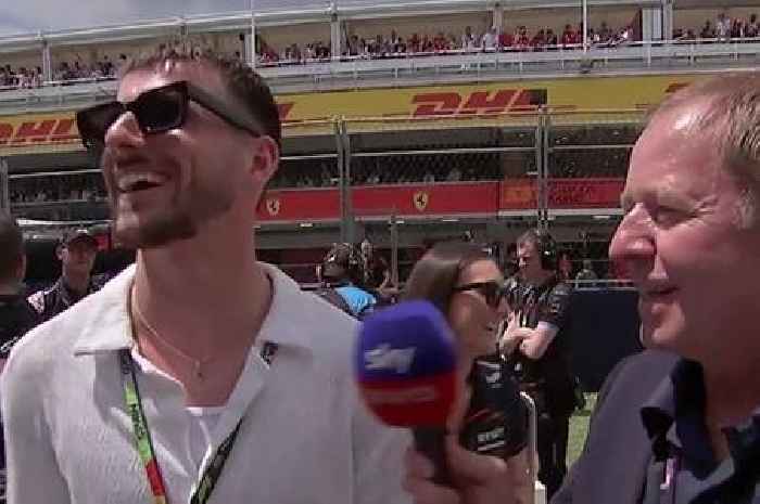 Mason Mount laughs off Man Utd question from Martin Brundle on F1 grid walk