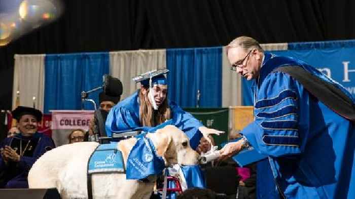 Service dog receives surprise college diploma