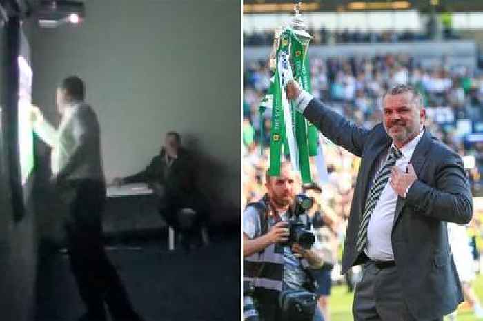 Footage of new Spurs boss Ange Postecoglou swearing at players, ranting and punching wall