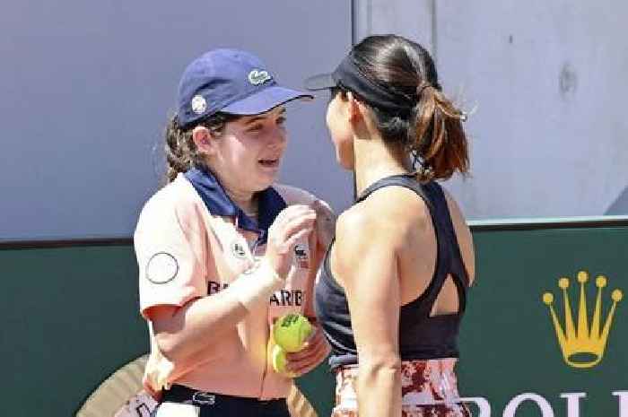 Tennis star who made ball girl cry breaks down in tears herself at French Open return