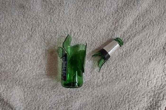 Cornwall beach lover finds broken glass bottle sticking up out of sand at Portreath Beach