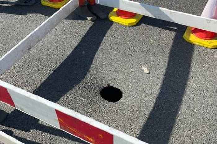 Fears road in Cornwall may collapse after hole appears