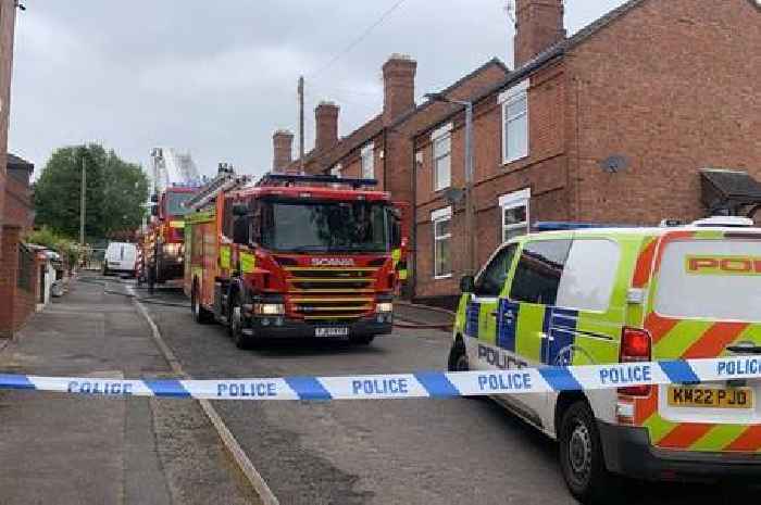House 'well alight' in fire as police cordon off street on Nottinghamshire border