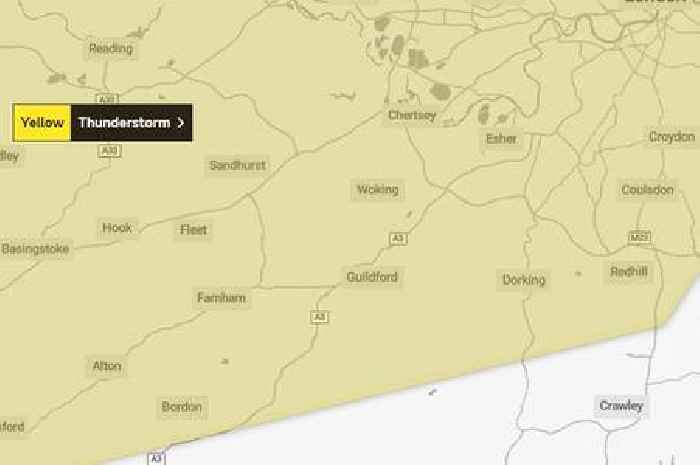 Surrey hit with new storm warning this weekend which could cause chaos