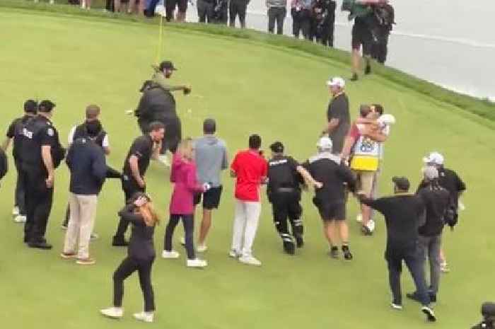 PGA Tour golf star gets brutally floored by security as he celebrates on the green