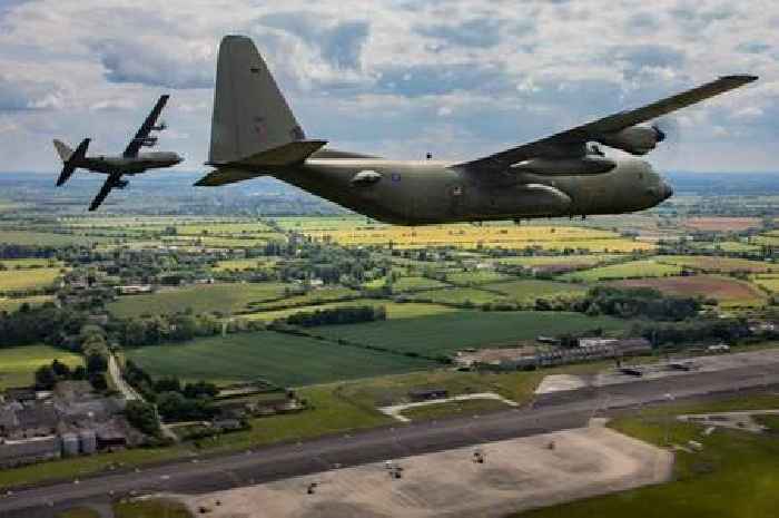 RAF Hercules UK flypast live as huge aircraft prepare for retirement with flight out RAF Brize Norton
