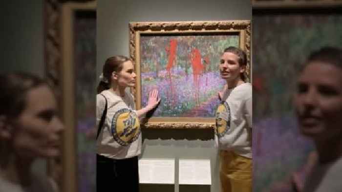 Nurses smear paint on Monet artwork in Sweden, demand climate action