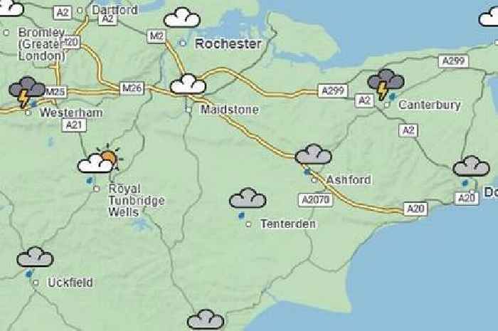 Kent weather: Exact times thunderstorms could hit Maidstone, Canterbury, Westerham and Dartford