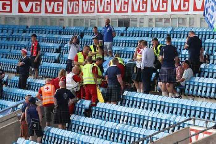 Scotland fan 'falls ill' at Norway clash as medics rush into stands to help Tartan Army footsoldier