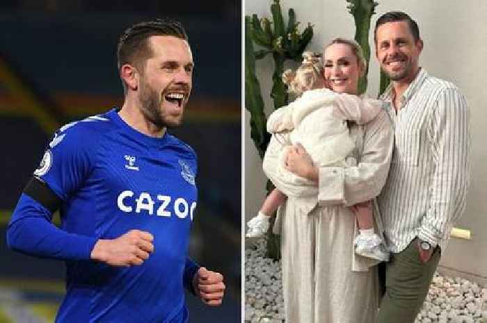 Everton fans say 'he's alive' as Gylfi Sigurdsson seen in rare picture with wife and child
