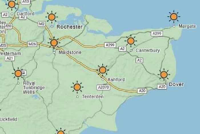Kent weather: When the heatwave will return with highs of 27C and areas as hot as Sicily