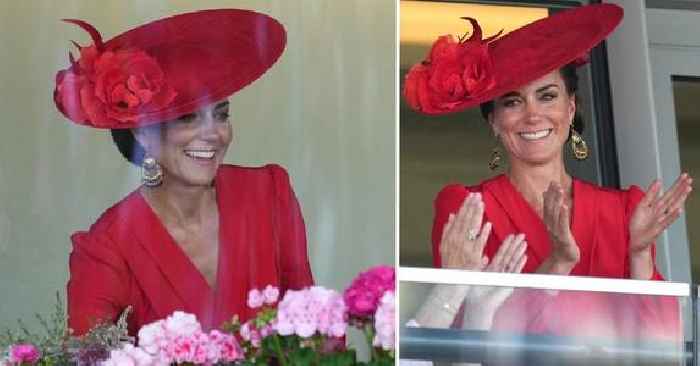 Kate Middleton Steals the Show in Red Designer Dress & Matching Hat at Day 4 of Royal Ascot: Photos