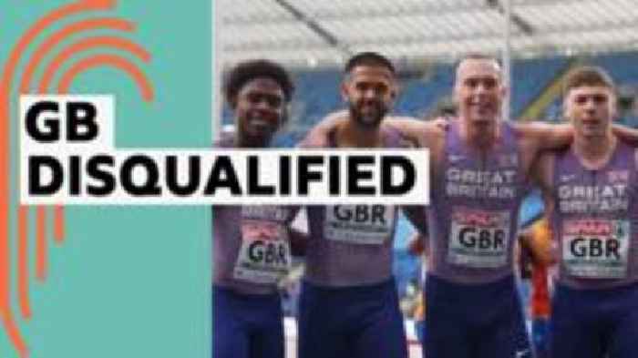 GB 4x100m team disqualified after lane infringement