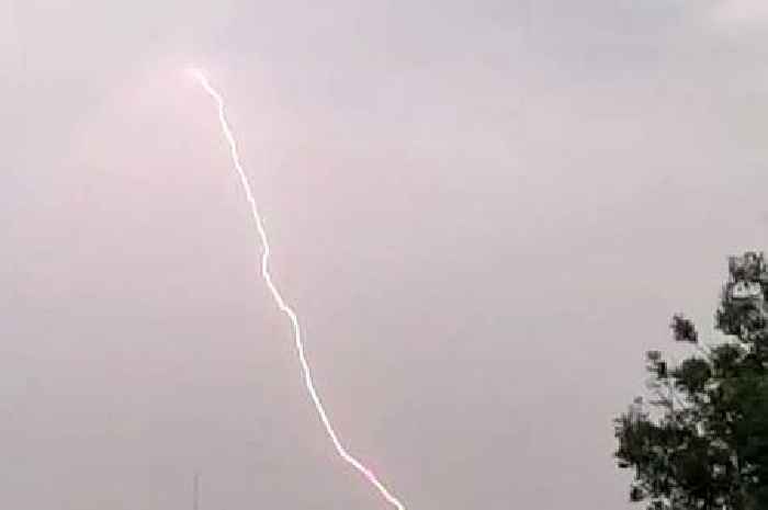 Met Office new thunderstorm alert including inch of rain and 3cm hailstones