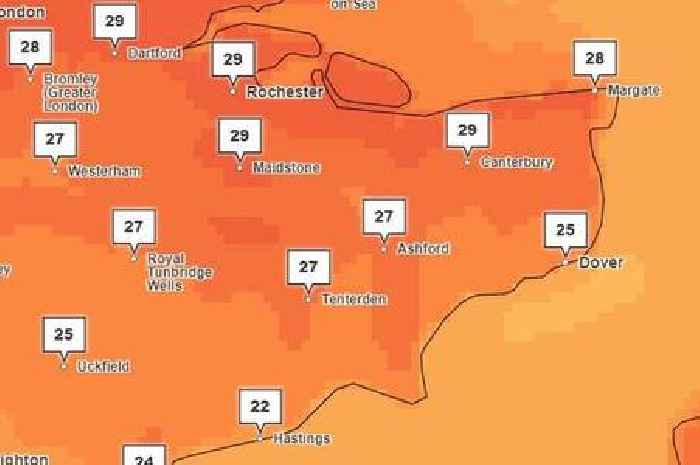 Kent weather: The towns that will see the highest temperatures as heat health alert issued