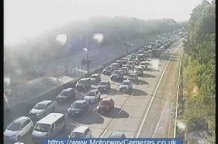 M25 live traffic updates as crash near Chertsey leads to five-mile queues