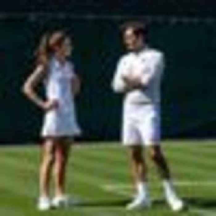 Kate joins Roger Federer for behind-the-scenes look at work of Wimbledon's ball boys and girls