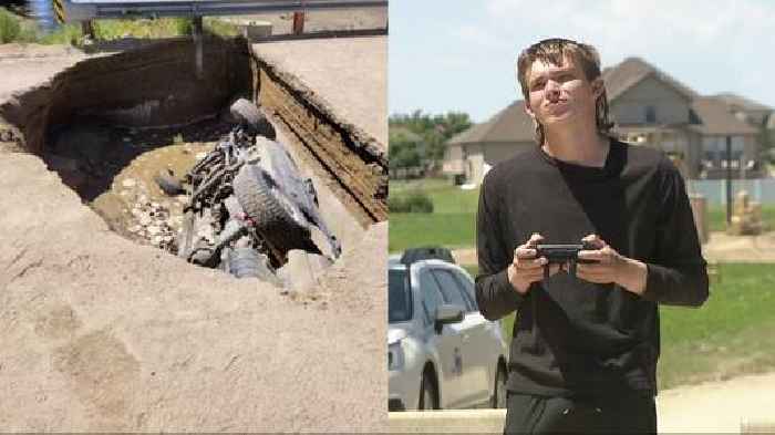 Man using drone spots people stuck in sinkhole, helps save their lives