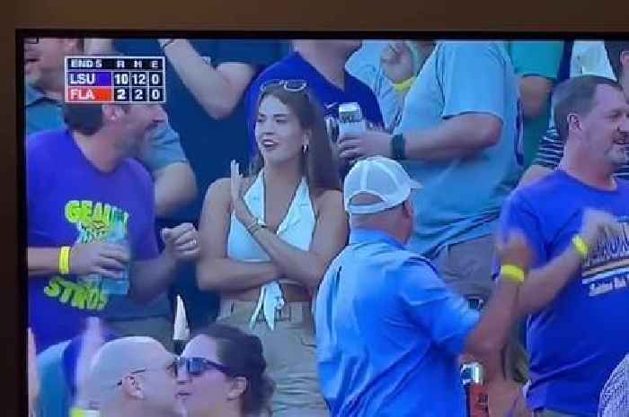 Baseball fan gets pied by gorgeous woman live on TV as fans joke about 'huge L'