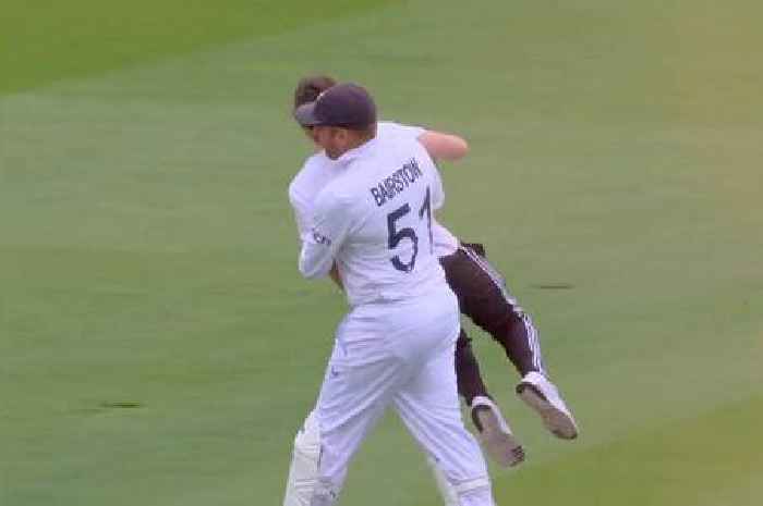 Cricket fans make same joke as Jonny Bairstow tackles paint-throwing Ashes protestor