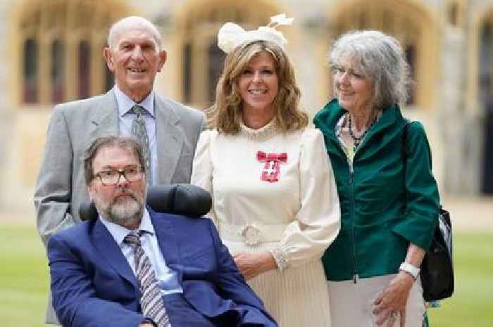 Kate Garraway's husband Derek Draper proudly watches on as she is awarded MBE