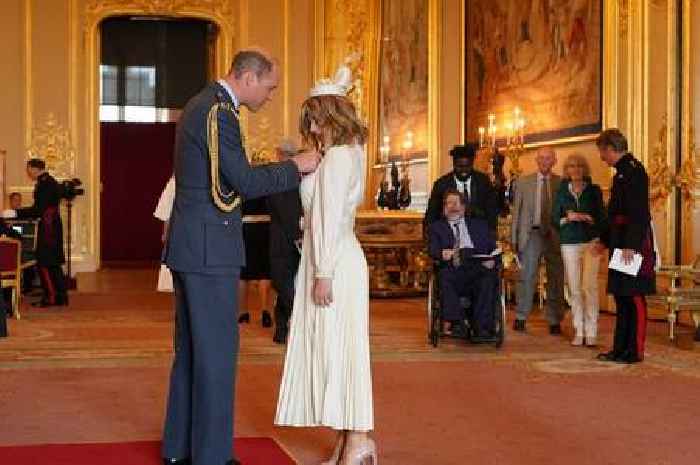 GMB's Kate Garraway awarded MBE by Prince William as husband Derek watches on