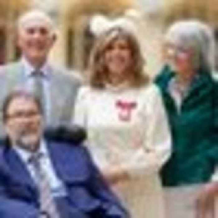 Kate Garraway joined by husband Derek Draper as she collects MBE from Prince William