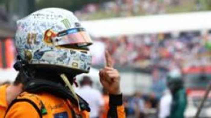 Norris on Hungary pole in McLaren front row lock-out