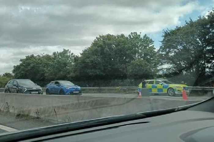 Live M5 updates as two-car crash closes motorway