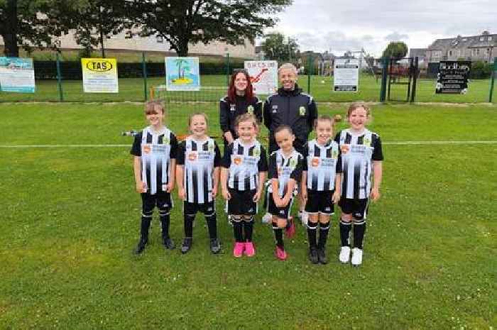 Threave Rovers under-eight girls play first ever match against St Cuthbert Wanderers