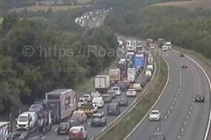 M1 live updates as drivers face 30-minute delays and 5-mile queues after crash at junction 23