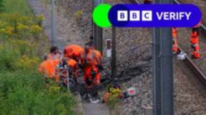 BBC Verify analyses attacks on the French railway system