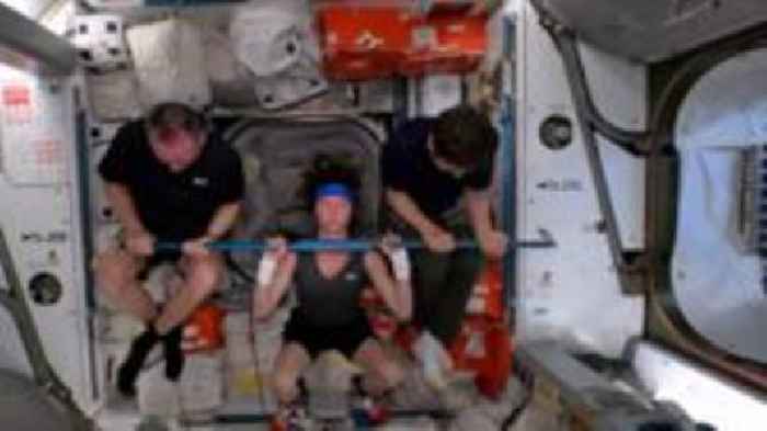 Astronauts enjoy zero-gravity Olympics