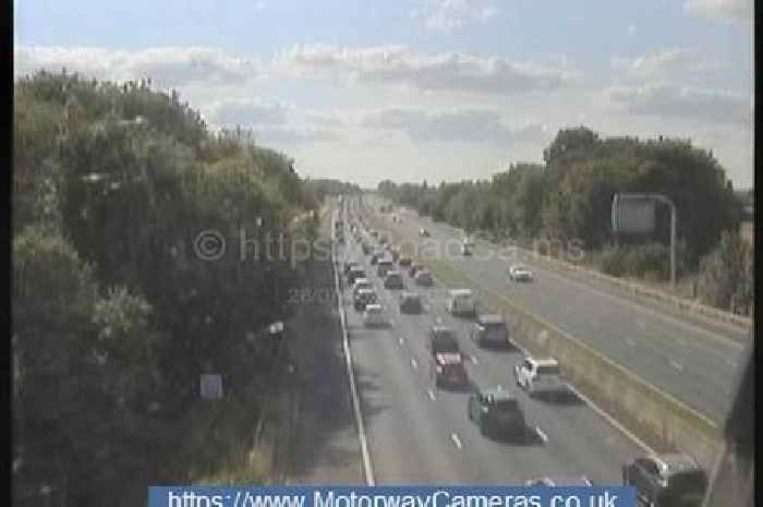 Live: M4 blocked by crash with slow traffic building