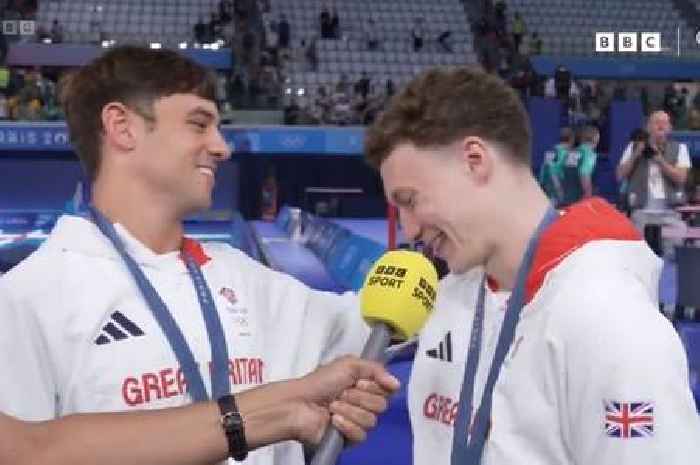 Tom Daley forced to step in during emotional BBC interview with team-mate Noah Williams