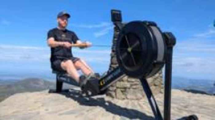 'We carried rowing machine up UK's highest peaks'